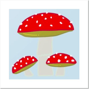 Red mushroom Posters and Art